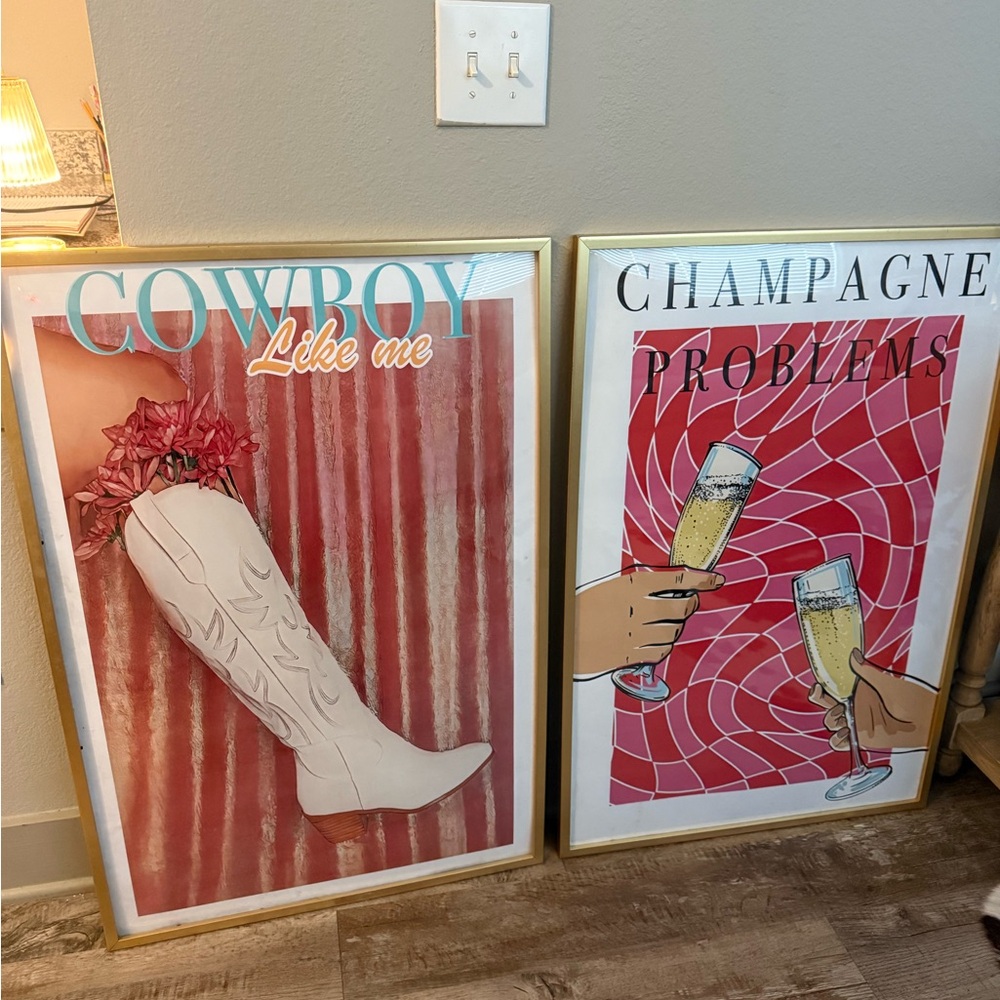 Taylor Swift Posters and Gold frame